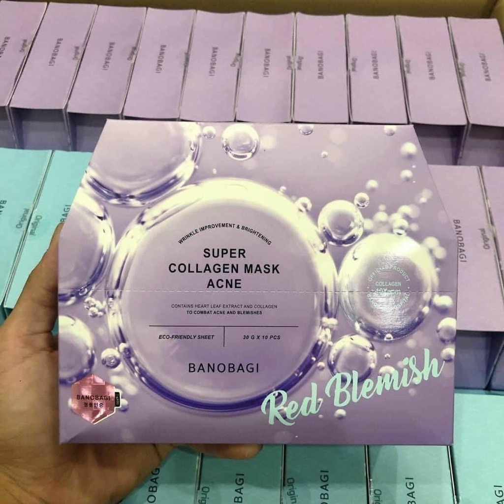 Mặt Nạ Banobagi Super Collagen HỘP 10 MIẾNG Dưỡng Trắng Da Giảm Mụn Nám Cao Cấp
