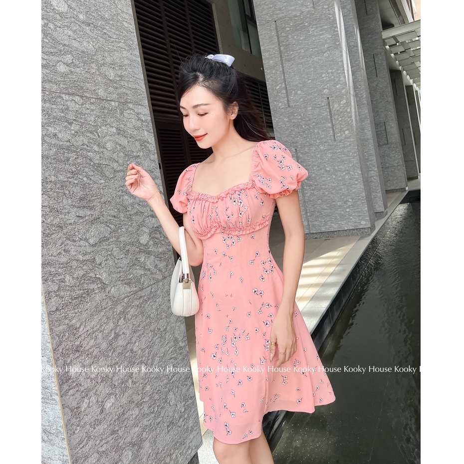 KOOKY HOUSE - ĐẦM KELLY DRESS THIẾT KẾ DÁNG XOÈ PHỐI BÈO NGỰC TÔN DÁNG