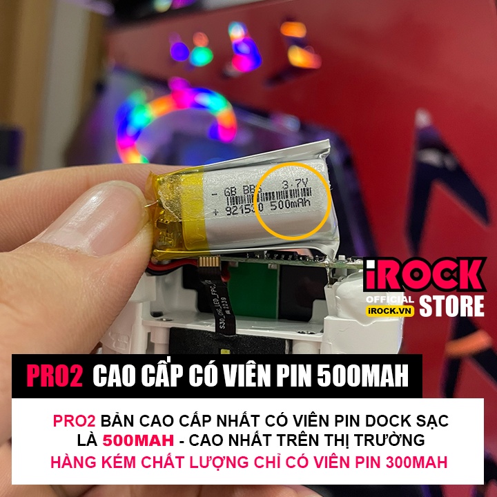 iRock Pro JL 8H - Màng Loa Titan 14.2 - Tai Nghe Bluetooth Sạc Không Dây