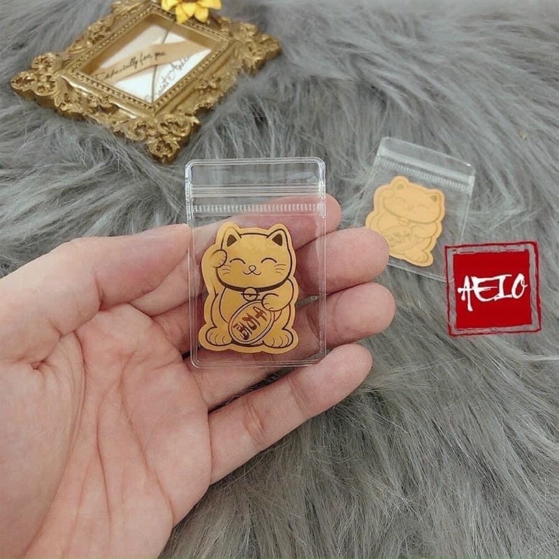 Mèo thần tài dán điện thoại và đồ dùng cá nhân