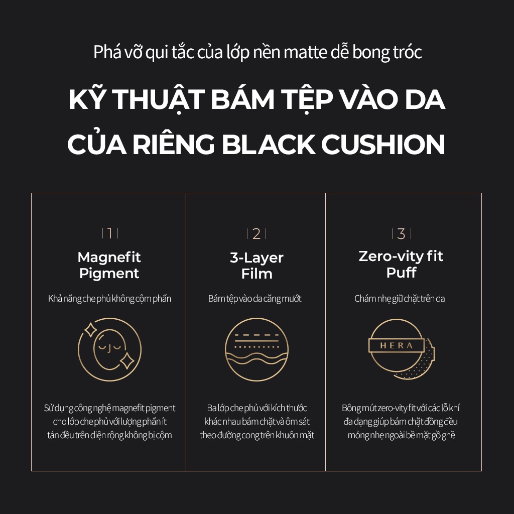 Phấn nước HERA Black Cushion SPF34/PA++ (15g x 2), Phấn nước Hera Black Pink FULL SIZE kèm lõi thay thế Daily Beauty