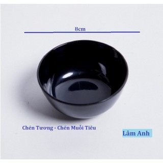 Chén Ăn Cơm Màu Đen, Bát Cơm Đen, Chén Muối Tiêu Chanh, Chén Ăn Cơm Melamine