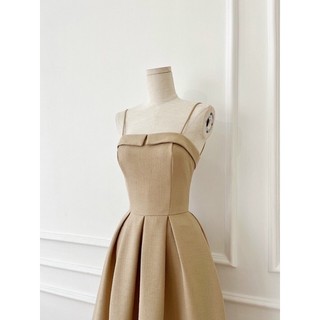 Đầm Xoè 2 Dây Chất Linen