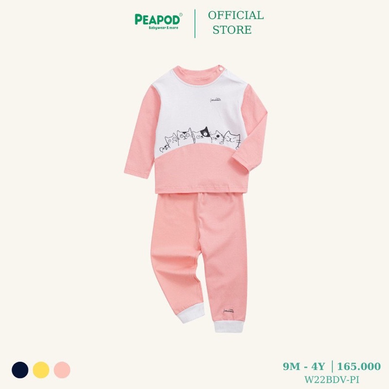 Bộ Peapod cotton raglan cho bé trai bé gái