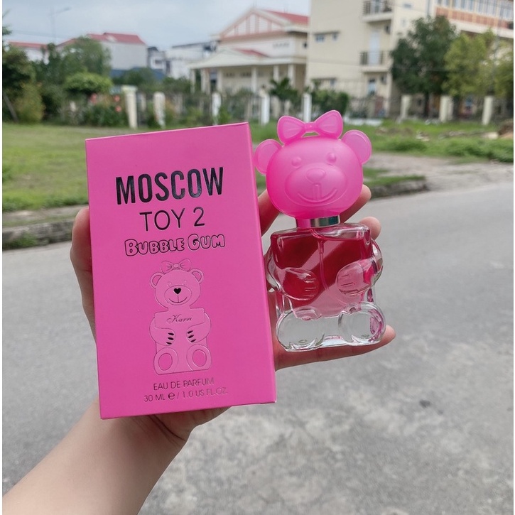 Nước Hoa Gấu MOSCOW KARRI TOY 2  Bubble Gum Hộp Hồng