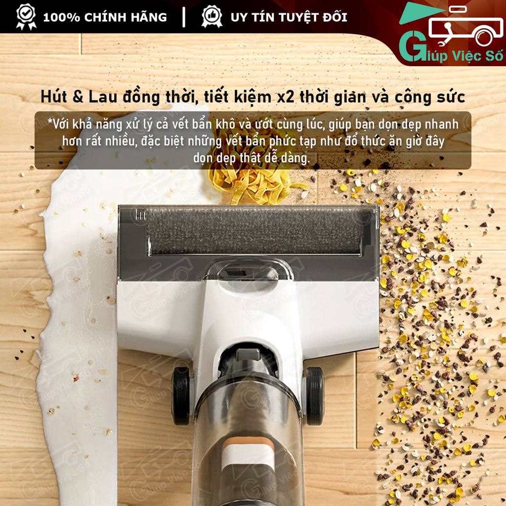 Máy Hút Bụi Lau Nhà Chà Sàn Không Dây TỰ GIẶT GIẺ 3in1 GT8 - Máy Hút Bụi Khô Ướt Cầm Tay