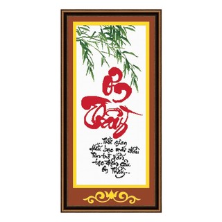 Tranh thêu chữ thập ơn thầy cô ailuo al51215 tranh thanh lý