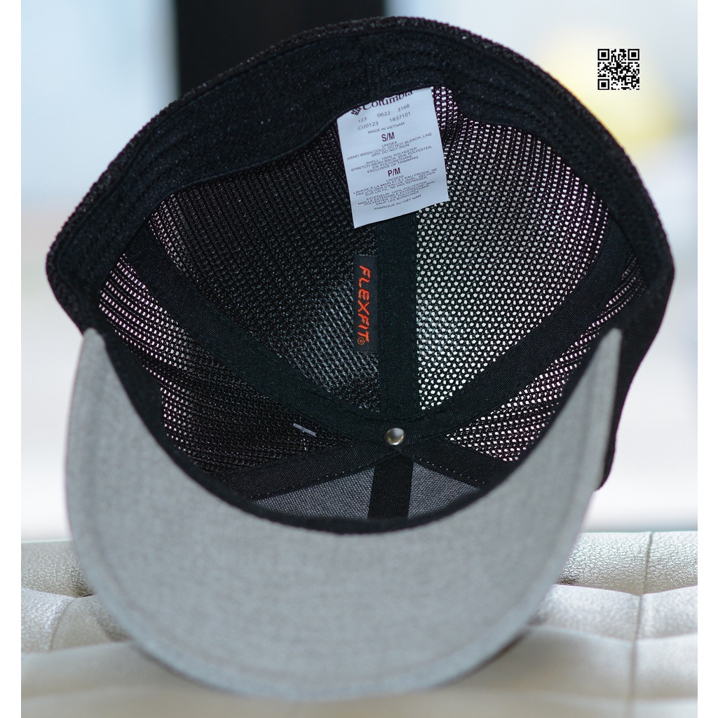 Nón lưới bít đuôi thời trang nón thể thao logo cờ Mỹ Columbia Tree Trail Flag,mũ pít đuôi xịn ghi xám đen