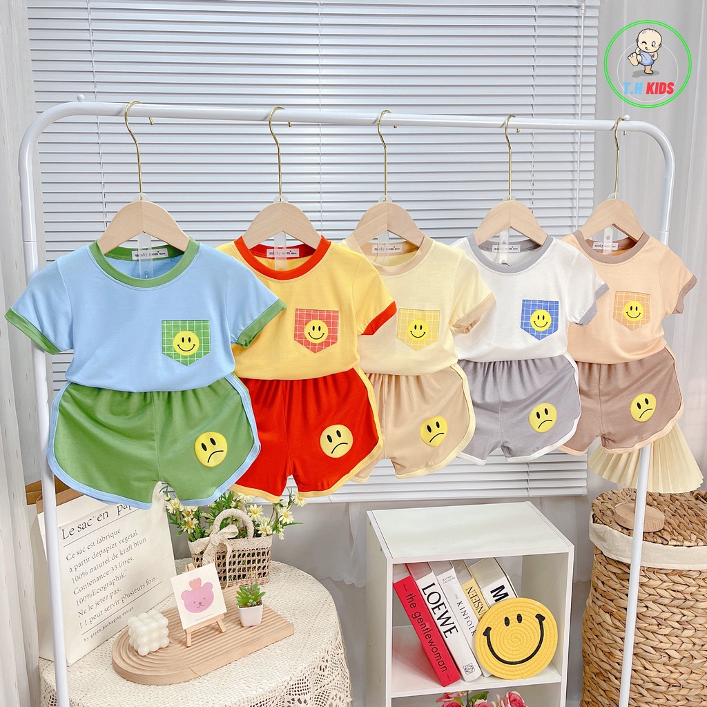 Quần Áo Trẻ Em, Bộ Minky Mom Cộc Tay Chất Thun Lạnh Thêu Hình Chuột Mèo