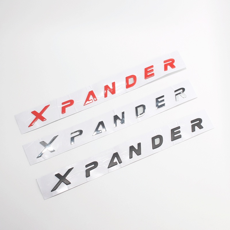 Miếng Dán Logo Chữ Cái ABS 3D Trang Trí Mui Xe Hơi Mitsubishi Xpander 2017 2018 2019 2020 2021 2022