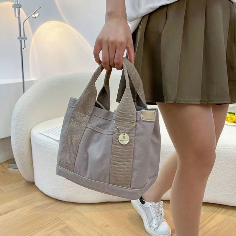 M97-Túi Đựng Hộp Cơm Trưa Bằng Vải Bố Thiết Kế Mới Đơn Giản Thời Trang Dành Cho Nữ túi phụ nữ túi xách tay Túi đeo vai  thời trang hàn quốc túi tote vải cái víP