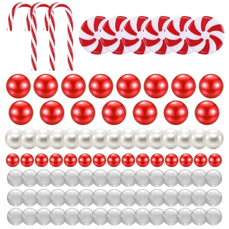1 Bộ Bình Hoa Giáng Sinh Nổi Trên Mặt Nước Ngọc Trai Nổi Cho Bàn Đám Cưới