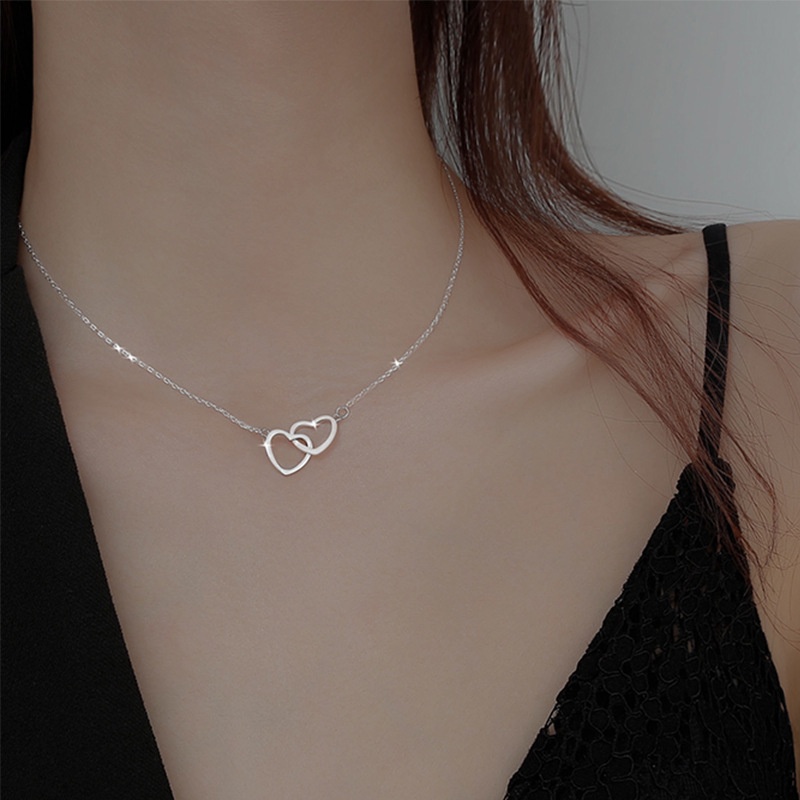 Vòng cổ Mặt Trái Tim Đính Đá Thời Trang Dành Cho Nữ
