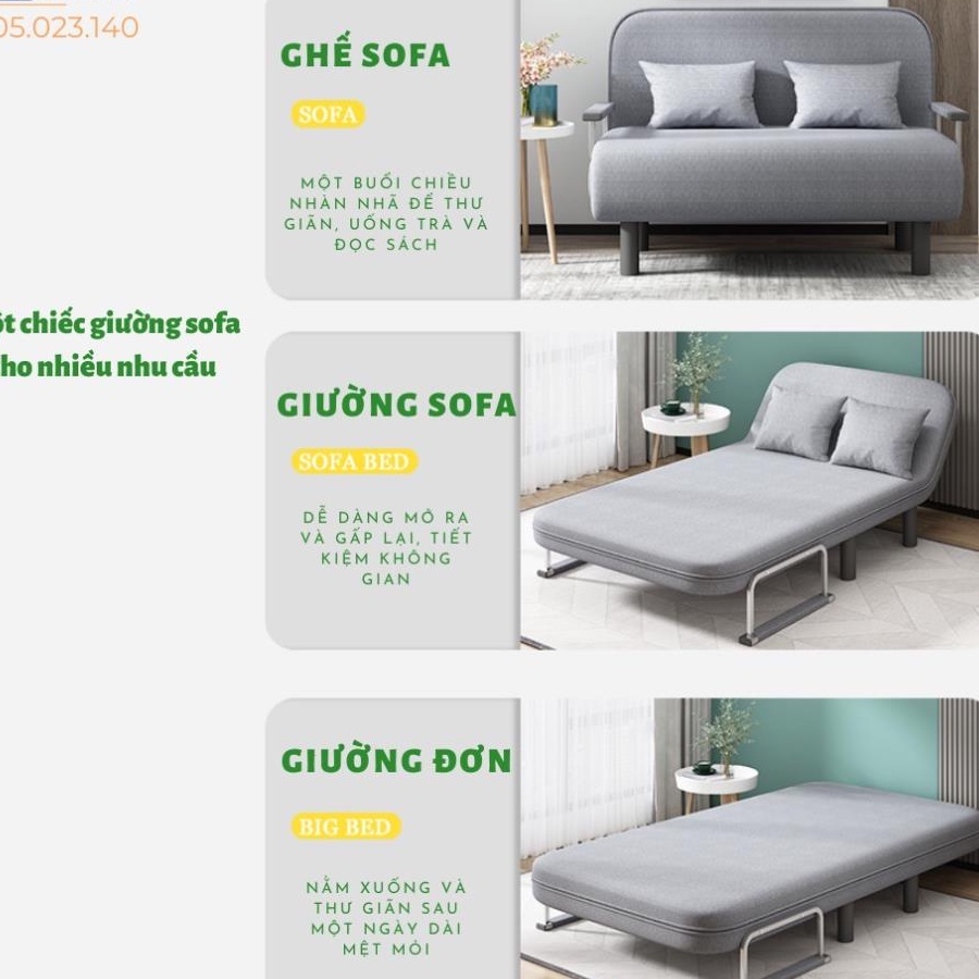 Giường sofa gấp gọn đa năng thông minh, Ghế Sofa bed đa năng êm ái ngả thành giường cao cấp di chuyển Ghế Sofa Giường | BigBuy360 - bigbuy360.vn