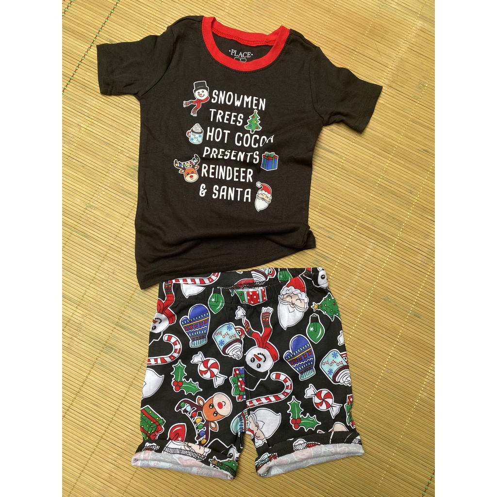 đồ bộ bé in hình noel vải thun cotton 100% mềm mịn mát, hàng xuất khẩu liên hệ shop tư vấn size