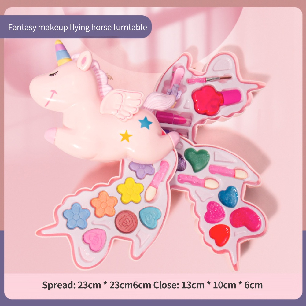 Cá Tuyết Trẻ Em Mỹ Phẩm Trang Điểm Chơi Hộp Công Chúa Trang Điểm Cô Gái Đồ Chơi Chơi Bộ Son Môi Màu Mắt An Toàn Nontoxic Đồ Chơi Bộ dành Cho Trẻ Em