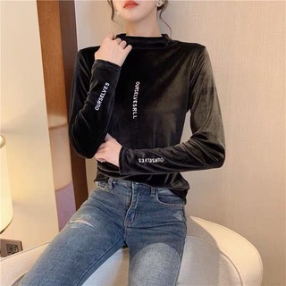 MM3377 Áo giữ nhiệt nhung thêu OURSELVES hot trend mùa thu đông