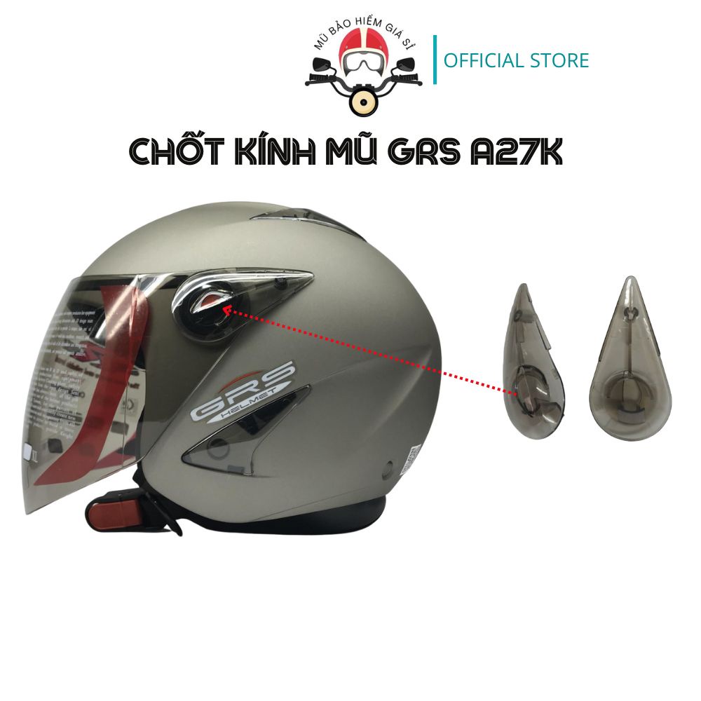 Phụ Kiện Kính Chắn gió thay thế cho mũ GRS A27 mầu trà khói chống chói chống tia UV chính hãng GRS