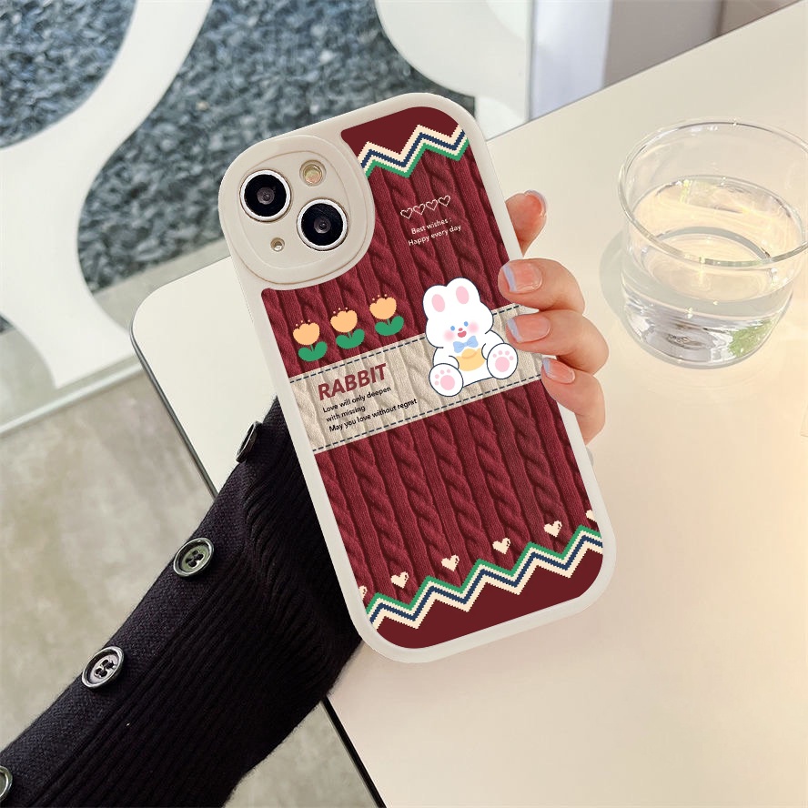 Ốp Điện Thoại Hình Gấu / Thỏ Cho iPhone 11 12pro 13 14ProMax 14Plus 13Pro 12 / 13mini 6G 6P 7 / 8G 8Plus SE x xr xsmax Dễ Thương
