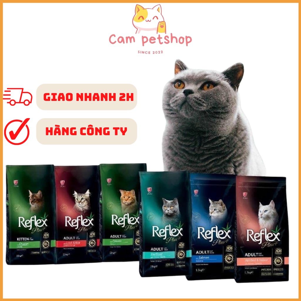 Thức Ăn Hạt Cho Mèo Reflex Plus,Hạt Cho Mèo Con Và Mèo Lớn Cao Cấp Thổ Nhĩ Kỳ