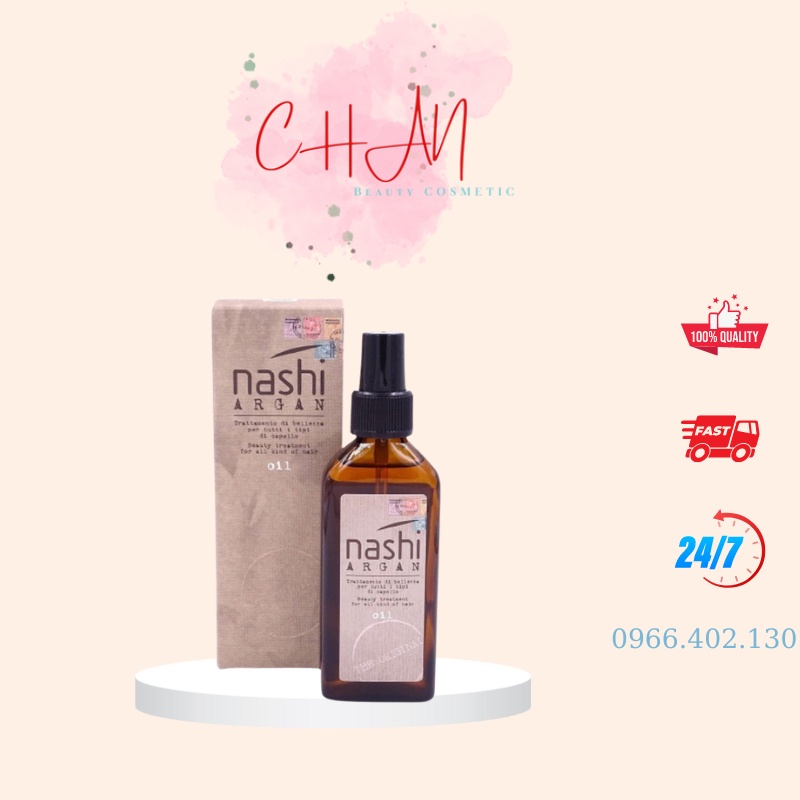 Tinh dầu dưỡng Nashi Argan phục hồi tóc hư tổn - Chan beauty cosmetic