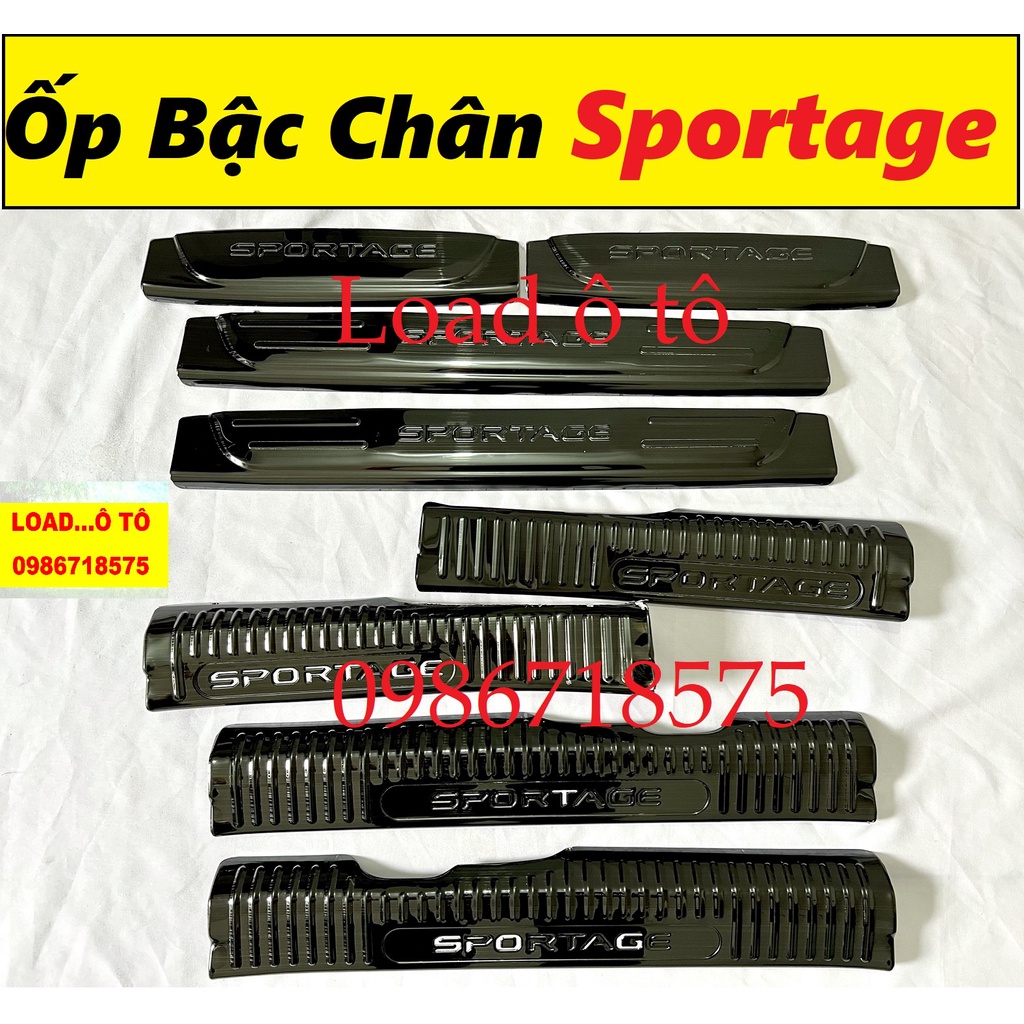 Ốp Bậc Cửa, Nẹp Bước Chân Xe KIA SPORTAGE 2022-23 Mẫu Titan Cao Cấp