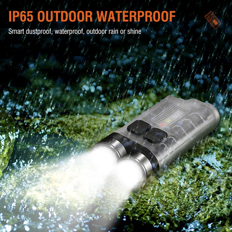 Đèn Pin Led Siêu Sáng Đèn Móc Khóa Sạc Được 12 Chế Độ Type C 900 Lumens Cho Cắm Trại Ngoài Trời