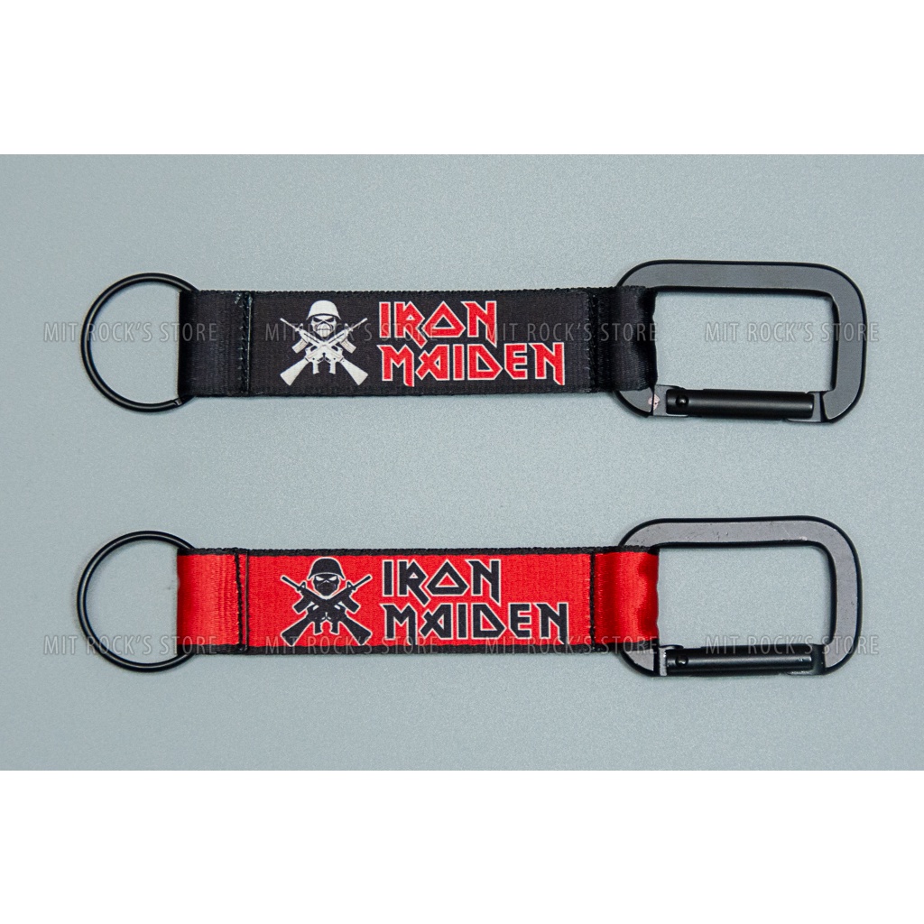 Móc khoá Iron Maiden - Móc khoá Carabiner - Móc khoá treo hình ban nhạc rock - Móc khoá cài - Móc kh