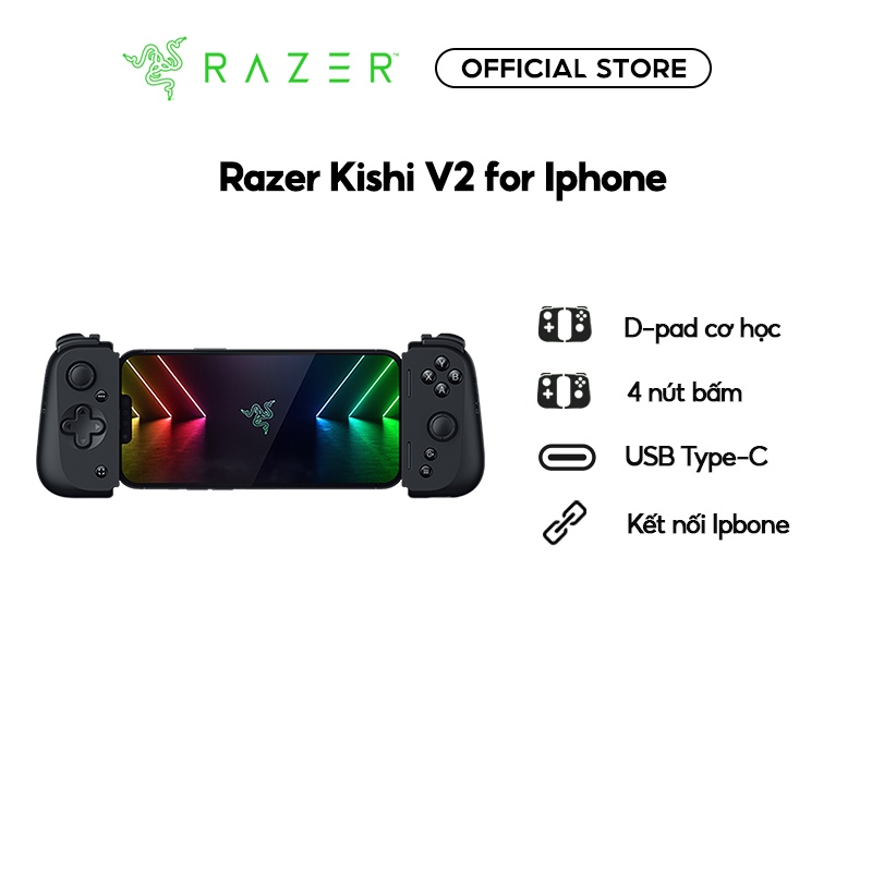 Tay cầm điện thoại Razer Kishi V2-Gaming Controller for Android_RZ06-04180100-R3M1