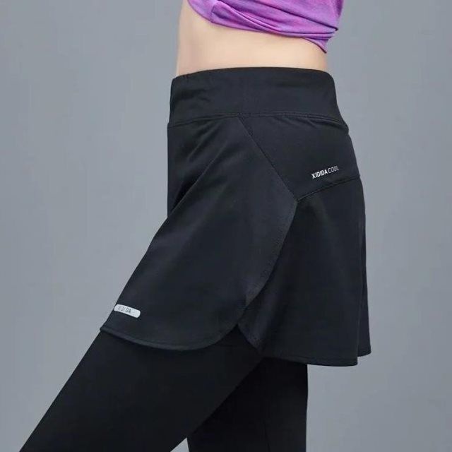 Quần Short Giả Váy Lưng Cao Nhanh Khô Thời Trang Tập Thể Thao Cho Nữ