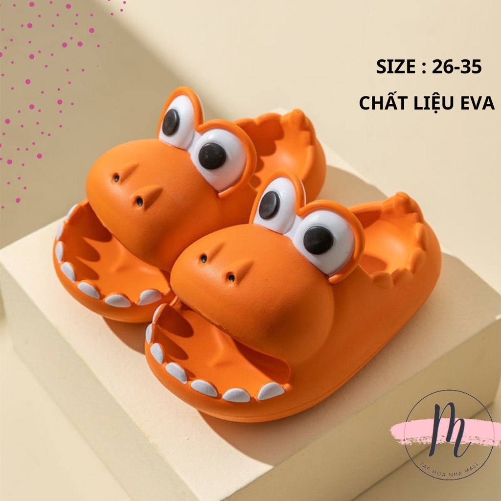 Dép quai ngang cá sấu cho bé và mẹ dép khủng long mắt to siêu cute phong cách Ulzzang có ảnh thật hottrend 2022