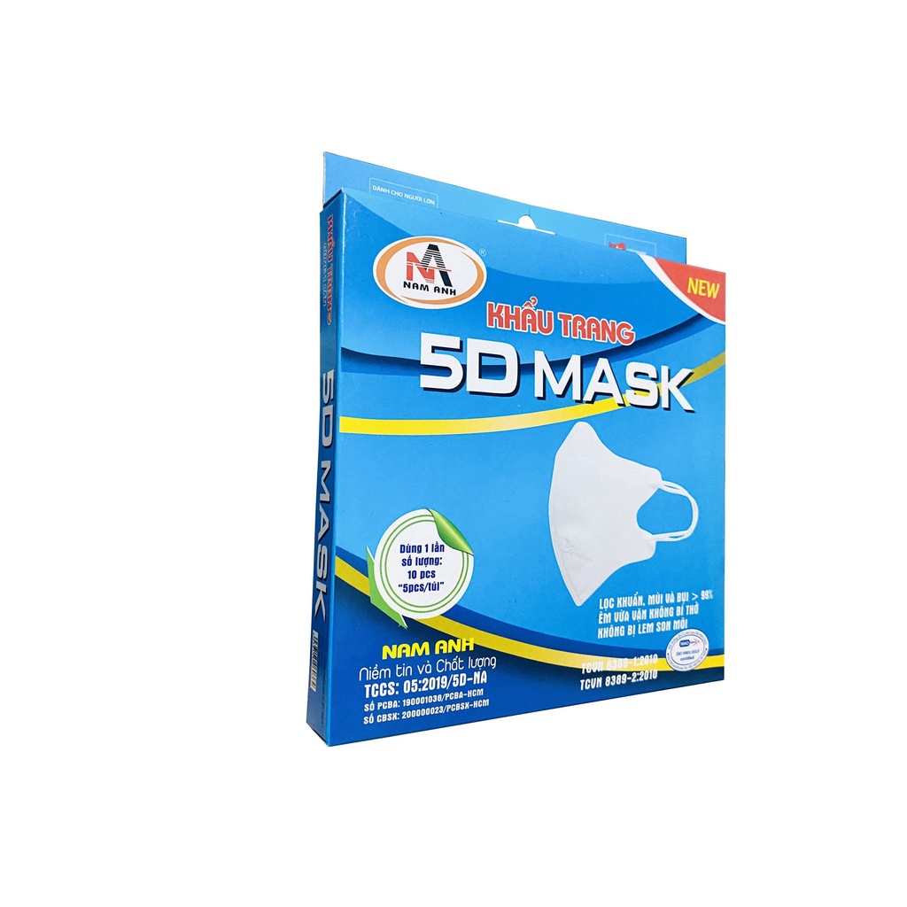 [Mã BMTTC60K giảm đến 60K đơn 50K] Khẩu trang 5D Mask FAMAPRO quai thun 3 lớp kháng khuẩn