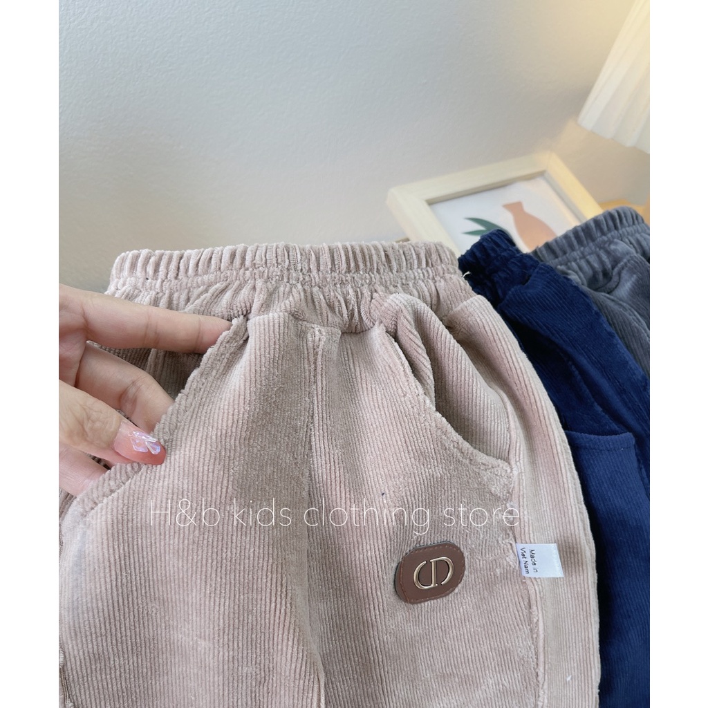 Quần Dài Nhung Lông Dày Ấm Cực Đẹp Cho Bé Trai Bé Gái