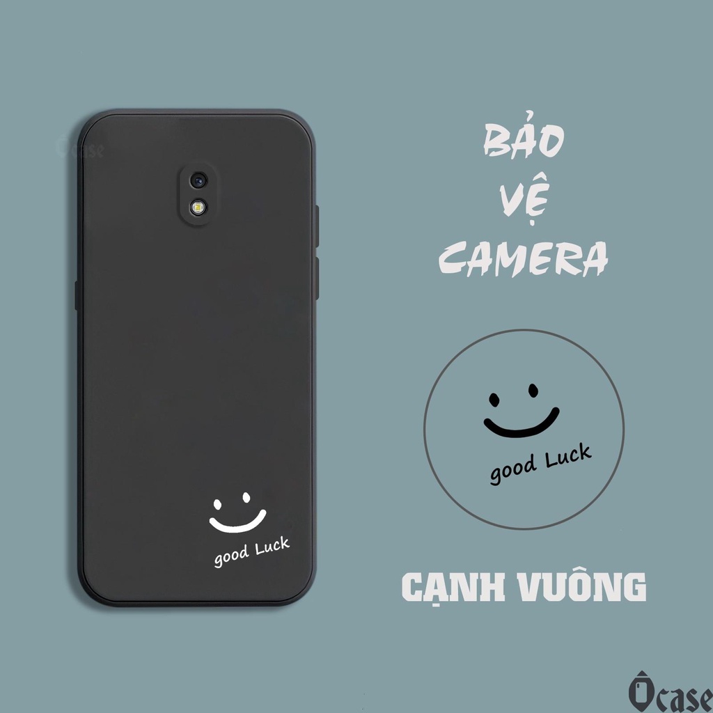 Ốp lưng Samsung J3 Pro / J5 Pro / J7 Pro in hình mặt cười may mắn cạnh viền vuông có bảo vệ camera