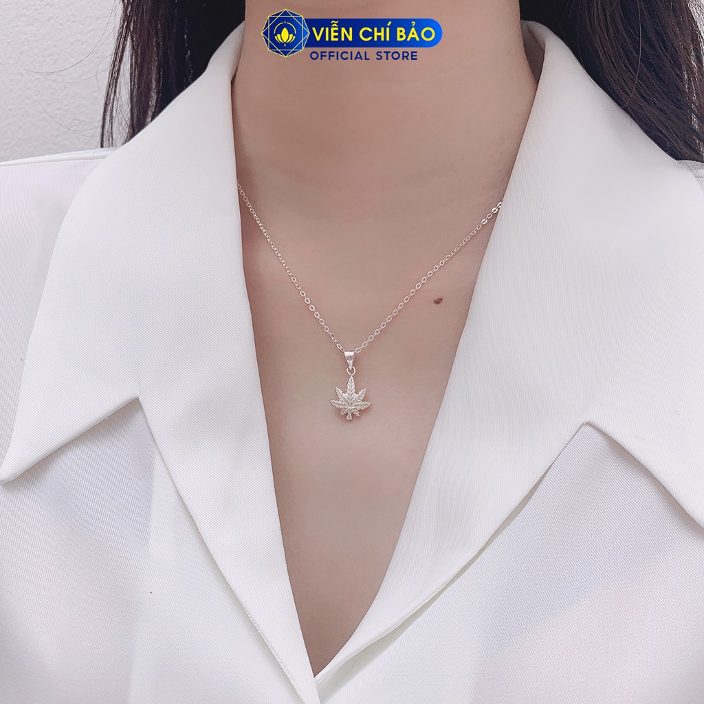 Dây chuyền bạc Lá Phong chất liệu bạc s925 thời trang phụ kiện trang sức nữ Viễn Chí Bảo D400780
