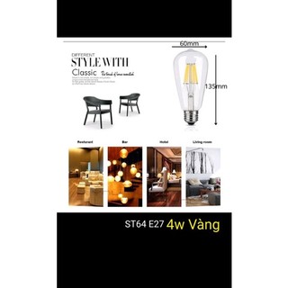Bóng đèn led Edison ST64