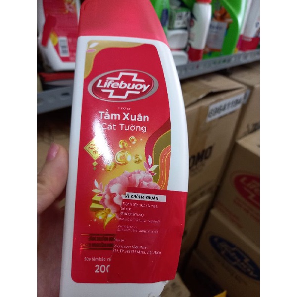 SỮA TẮM LIFEBOUY Sữa Dưỡng Ẩm  200g/kháng khuẩn ion 200g/cát tường 200g