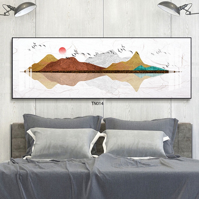 Tranh Sơn Thủy Hữu Tình, Khổ Ngang Tráng Gương   Treo Tường/Trang Trí Phòng Khách/  Làm Quà Tặng - Simplehouse