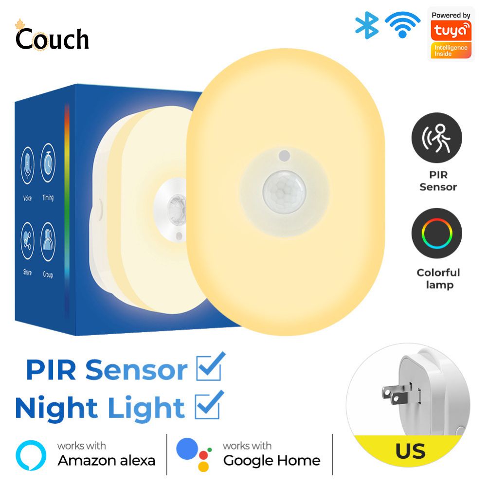 Wifi Đèn Ngủ Ghép Nhà Thông Minh Hồng Ngoại Cơ Thể Con Người Cảm Biến Nhỏ Đèn Ngủ Ứng Dụng Giọng Nói Thời Điểm Điều Khiển Từ Xa Ghế Dài