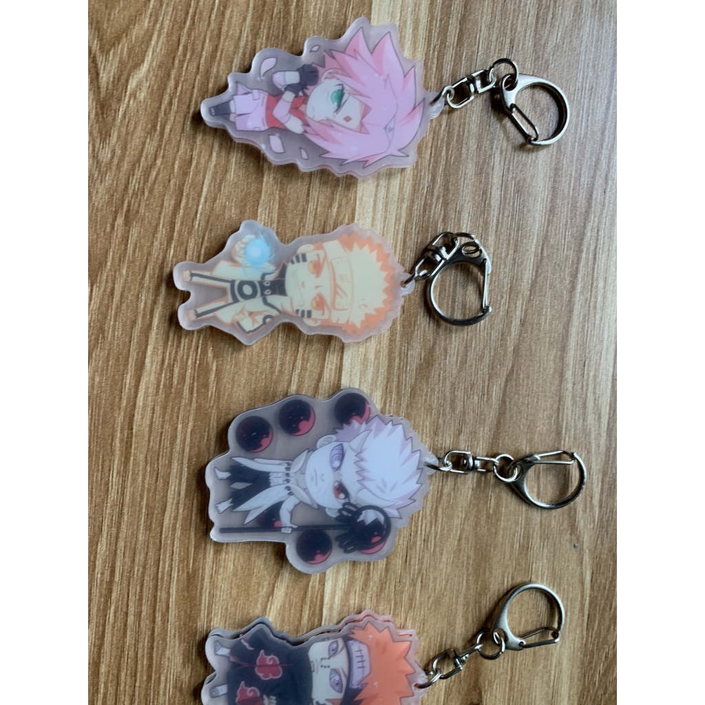 Móc Khoá Naruto , Sasuke , Chất Liệu nhựa mica  In 2 Mặt siêu đẹp siêu cute
