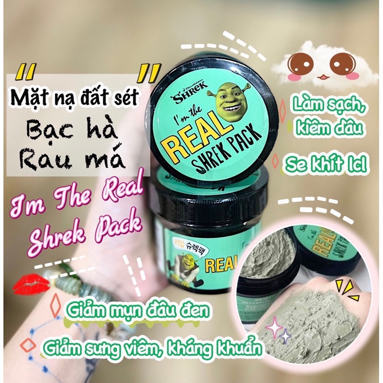 Mặt nạ đất sét bạc hà Dreamworks I'm The Real Shrek Pack