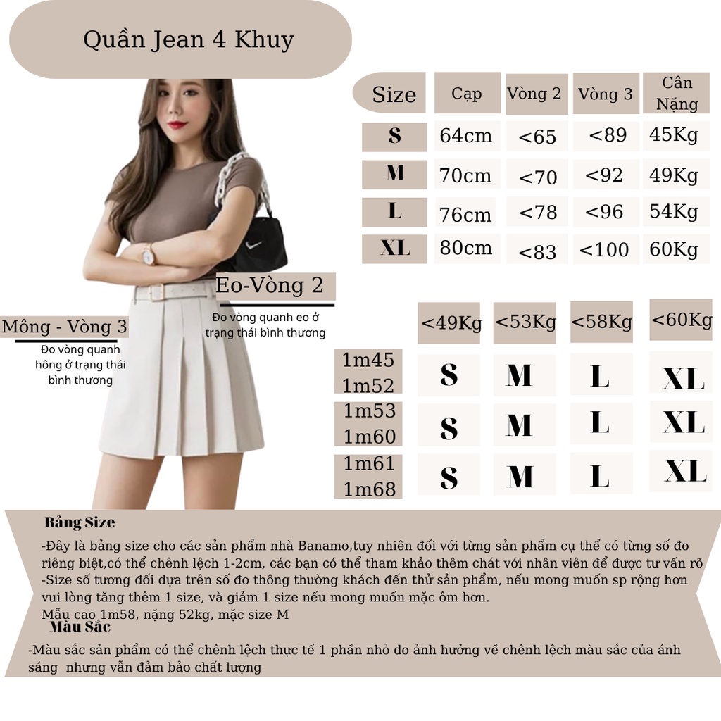 Chân váy xếp ly phối đai lệch chân váy ngắn dáng chữ A chất tuyết mưa thời trang công sở Banamo Fashion 5318