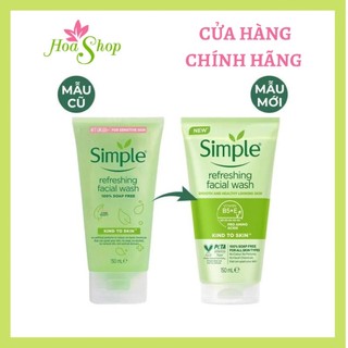 [NEW]Sữa Rửa Mặt Tươi Mát Simple Gel Kind To Skin Refreshing Facial Wash Gel 150ml