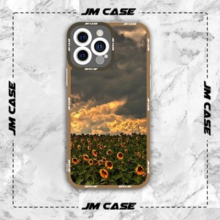 Ốp lưng iphone samsung xiaomi oppo cạnh vuông JMCase Cánh Đồng Hoa Hướng Dương Sunflower