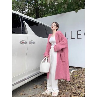 Áo khoác cardigan SUNNY dáng dài, áo khoác len nữ phong cách ulzzang