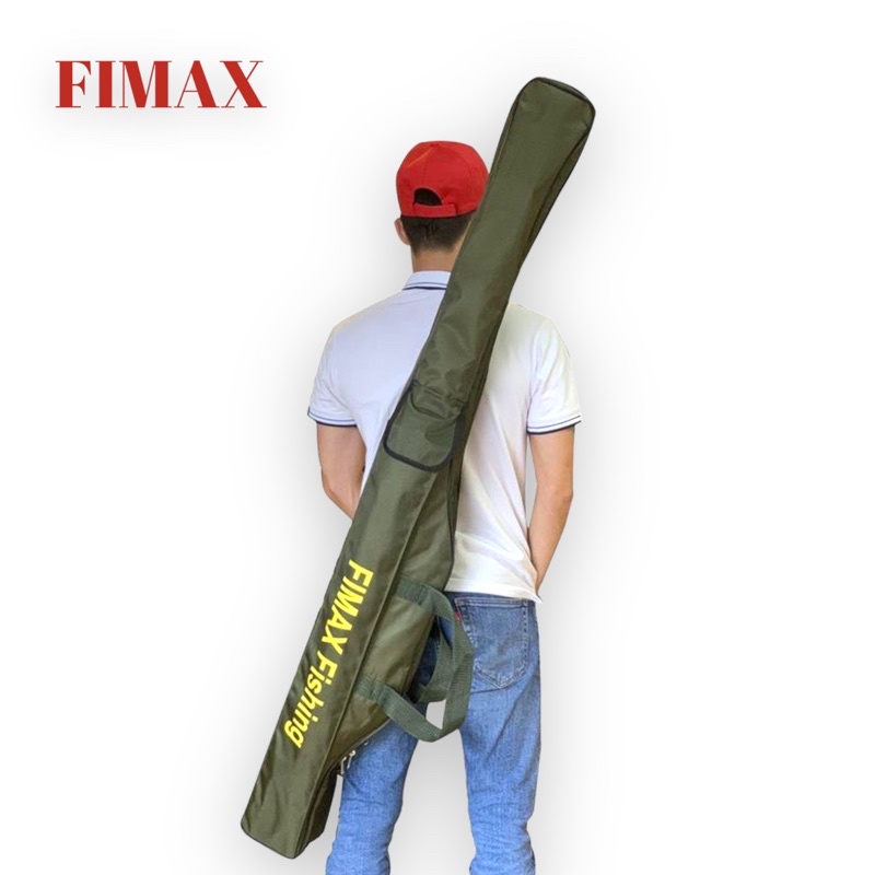 Túi đựng cần câu máy 3 ngăn cao cấp siêu rộng FIMAX- 1m25/1m45/1m65 - Túi đựng cần 2 khúc vải cao cấp chống nước