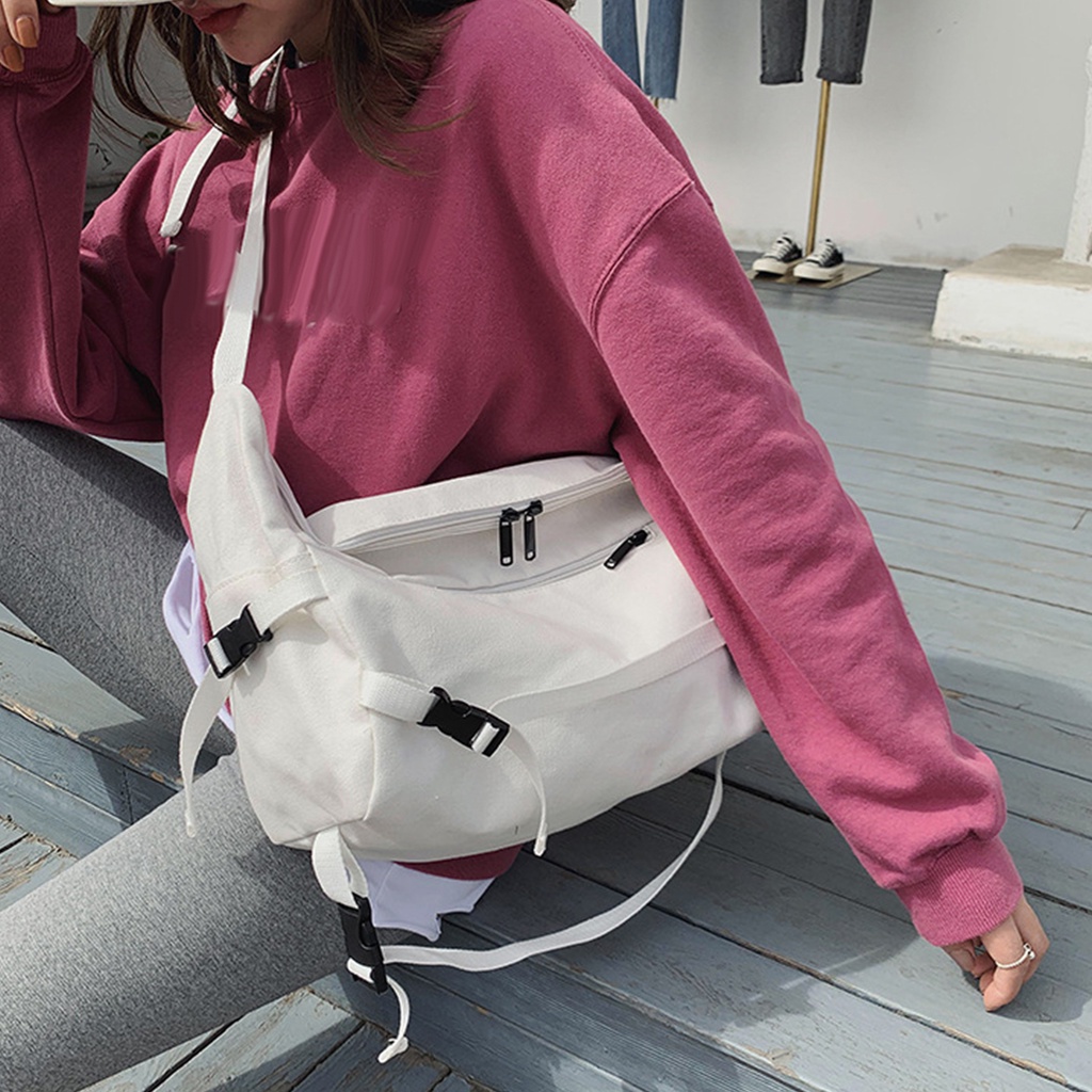 Có thể bán buôn Túi đeo vai nữ dung tích lớn thời trang bằng vải canvas để mua sắm ngoài trời Ilikebag Hàng giao ngay
