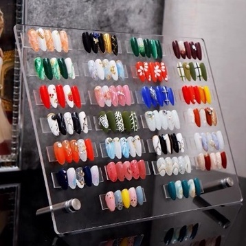 Khung Mica Trưng Bày Mẫu Móng, Bảng Bày Móng Nail