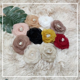 Hoa vải cài áo cao cấp hàng handmade siêu đẹp dùng Trang trí áo dài, đầm kiểu siêu đẹp !