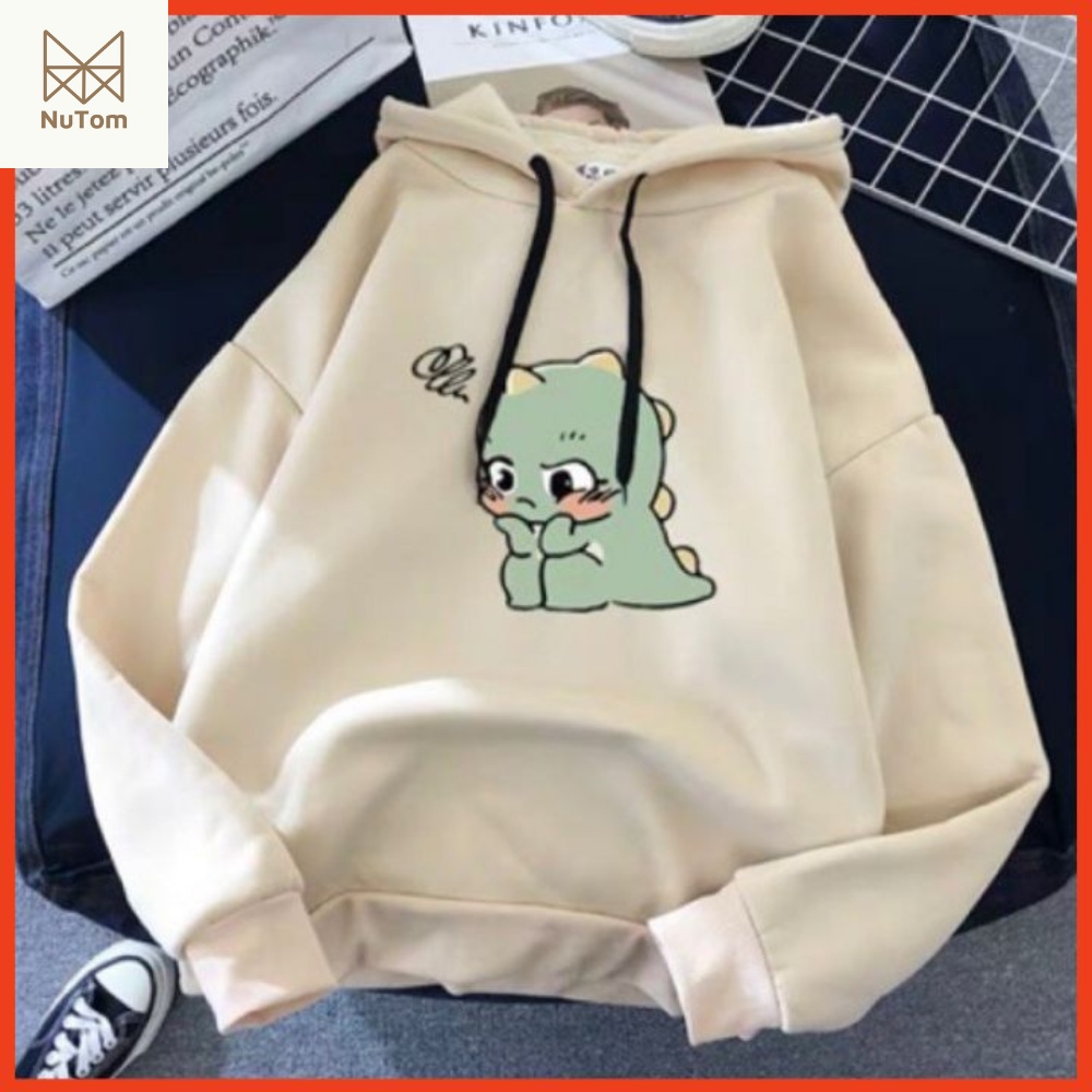 Nhiều Mẫu: Áo Hoodie Nữ Unisex NuTom Official Có Mũ Dễ Thương, Áo Nỉ Thu Đông Nữ Chất Nỉ Ấm Áp Mềm Mại In Chibi Mèo Noel | BigBuy360 - bigbuy360.vn